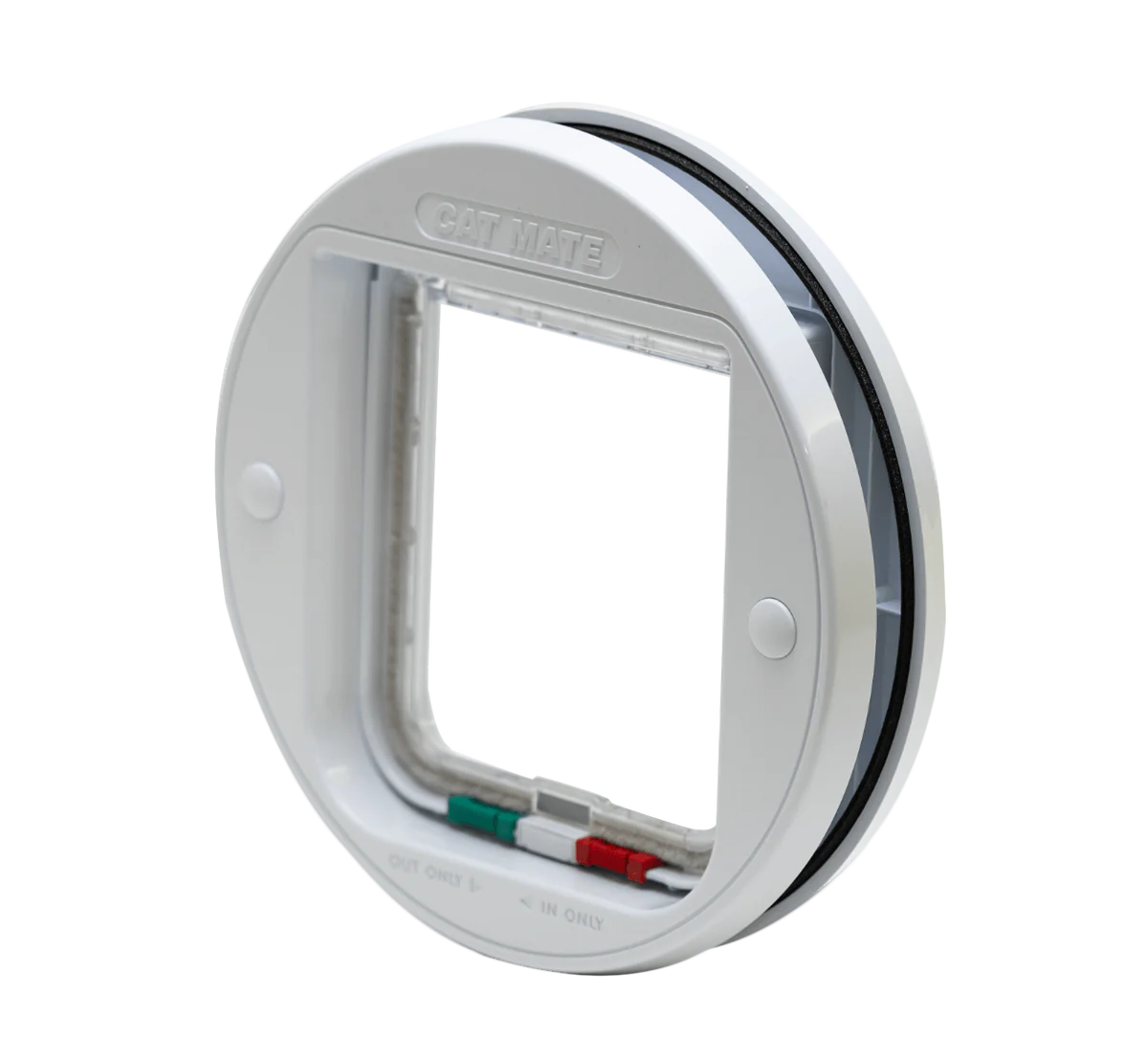 Closer Pets Large Glass and Wall fitting cat flap White CP357W