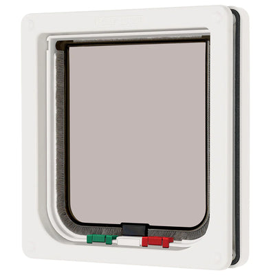 Closer Pets Thin panel door fitting cat flap White CP309W