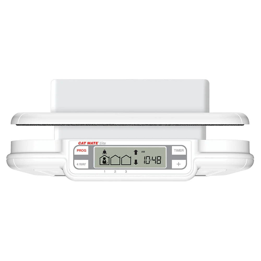 Closer Pets Elite Microchip cat Flap with Timer Control White CP355W