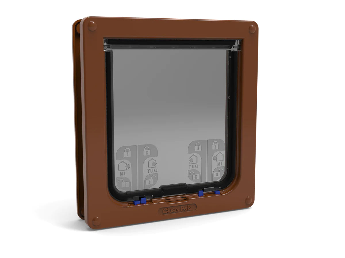 Closer Pets Large Cat / Small Dog Door fitting Pet Flap Brown CP221B