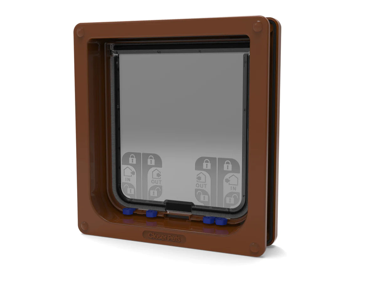 Closer Pets Large Cat / Small Dog Door fitting Pet Flap Brown CP221B