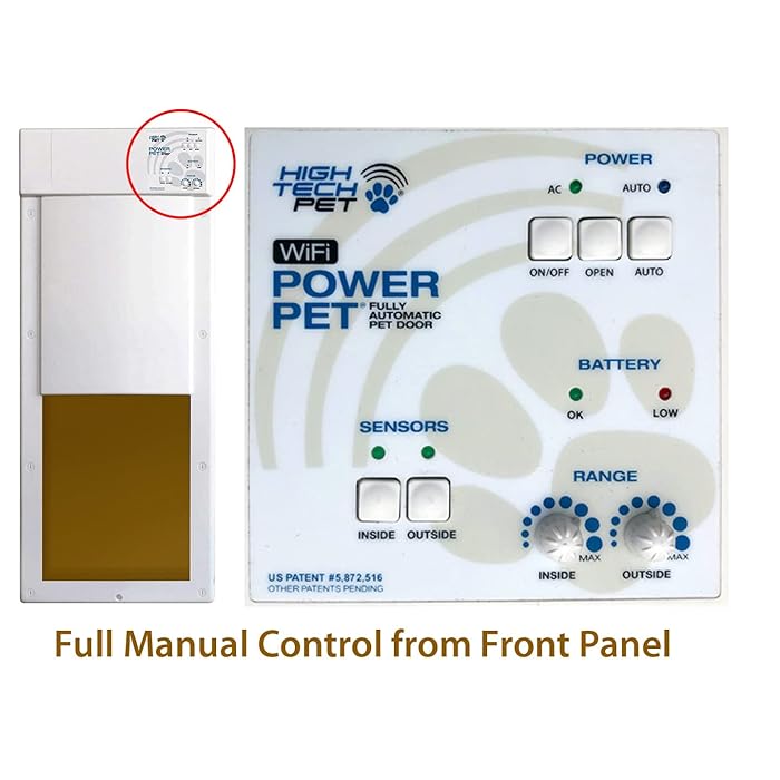 High Tech Pet WiFi Controlled Power Pet Door Large PX2-WiFi