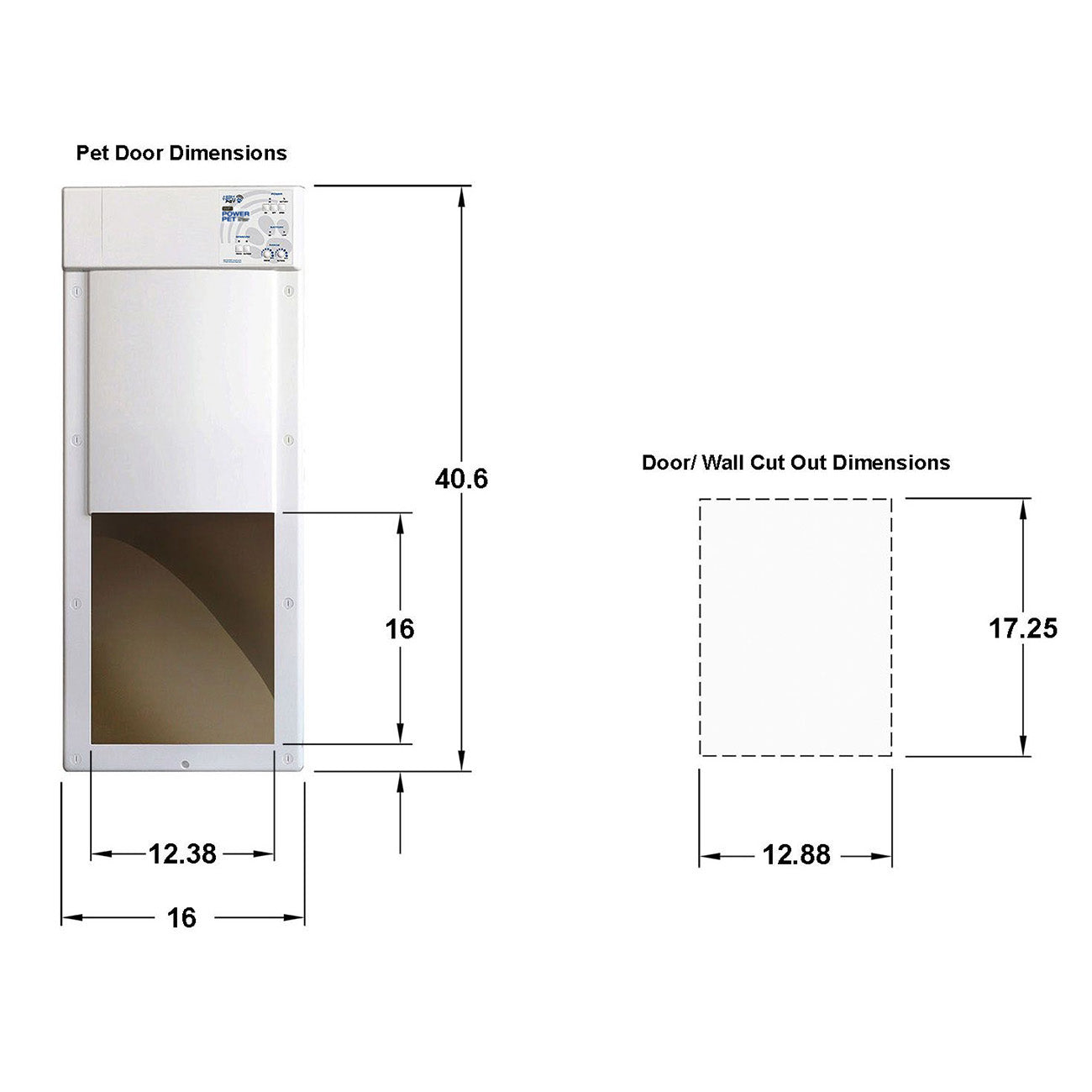 High Tech Pet WiFi Controlled Power Pet Door Large PX2-WiFi
