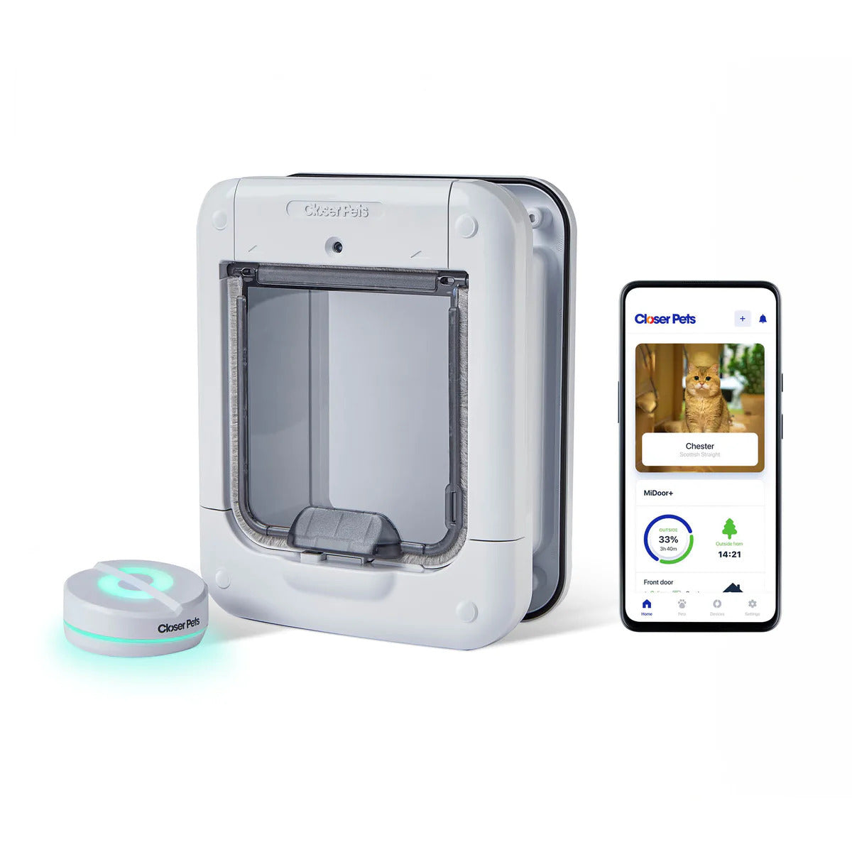 Closer Pets MiDoor+ Smart Microchip Cat Flap With MiHub CP556W