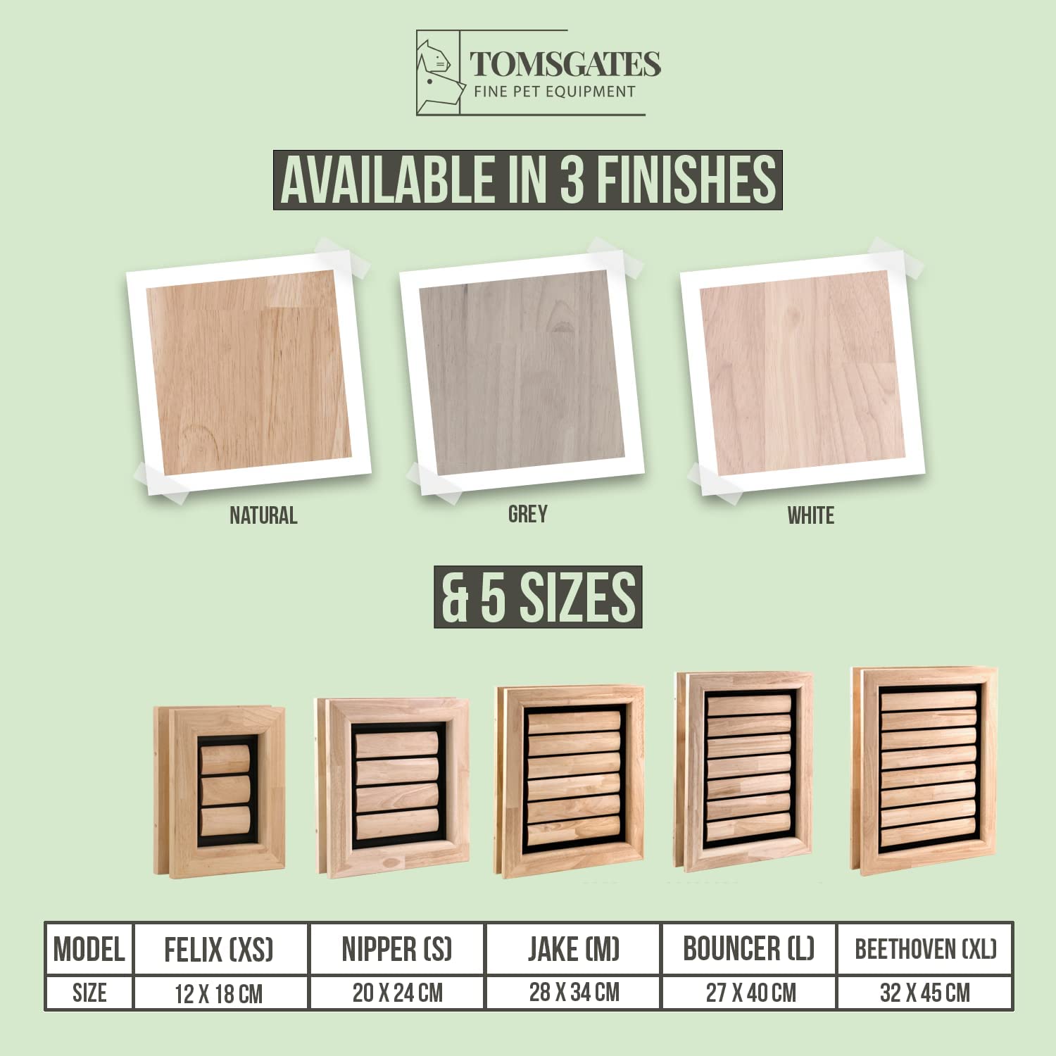 Tomsgates Jake Natural Finish Rubberwood for Doors JKEnatDR