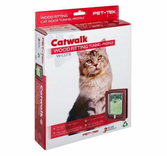 PetTek Door fitting Cat Flap Brown WCDTB Superior Pet Doors
