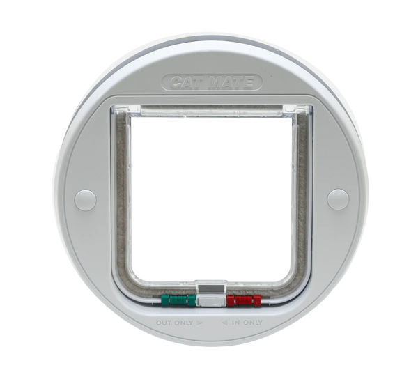 Closer Pets Large Glass and Wall fitting cat flap White CP357W