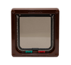 Closer Pets Thin panel door fitting cat flap Brown CP309B