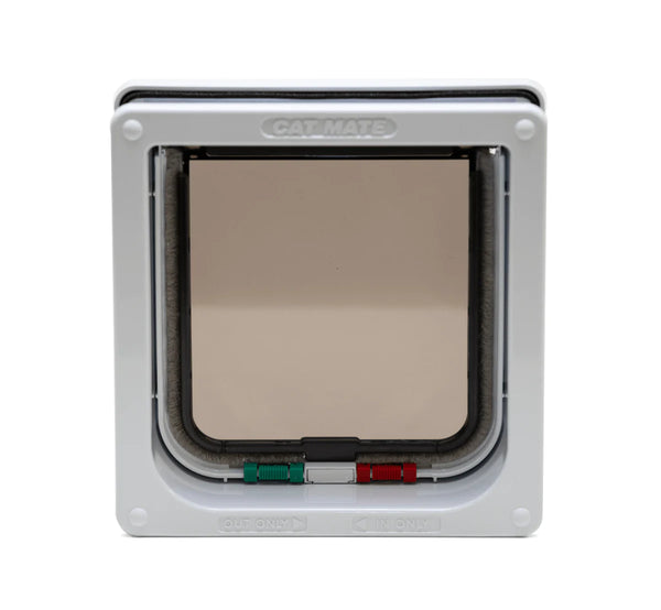 Closer Pets 4-Way Locking, Door Fitting cat flap White CP235W