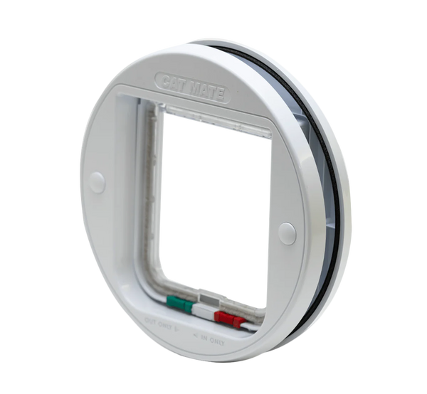 Closer Pets Large Glass and Wall fitting cat flap White CP357W