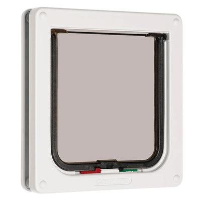 Closer Pets Thin panel door fitting cat flap White CP309W