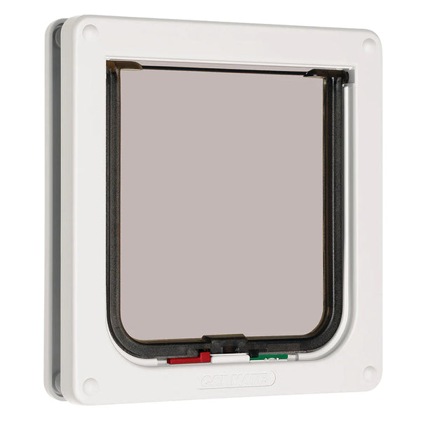 Closer Pets Thin panel door fitting cat flap White CP309W