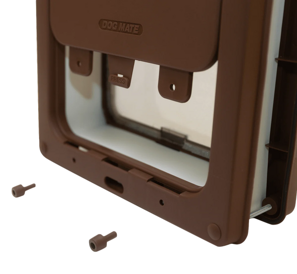 Closer Pets Medium Door Fitting Dog Door Brown CP215B