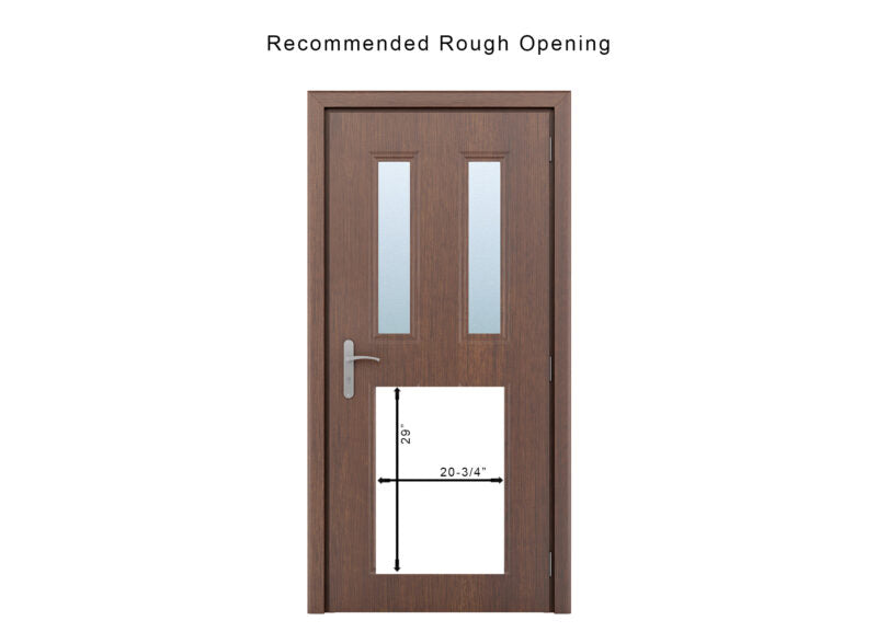 RANGER Pet Door for Doors Black Frame Grey Flap Extra Large DM-XL-BLKGRY