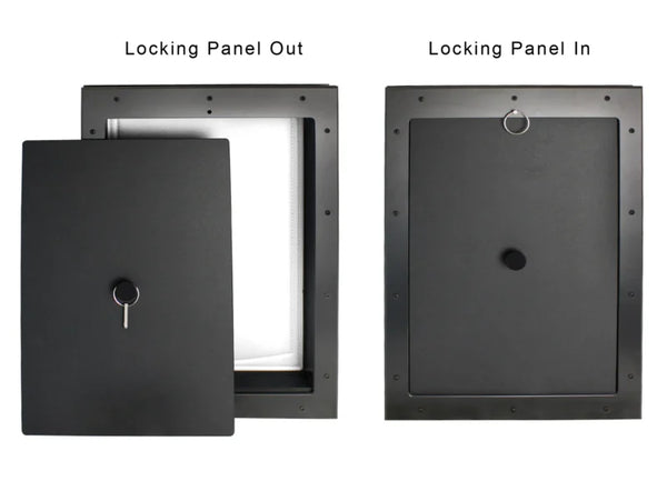 RANGER Pet Door for Doors Black Frame Grey Flap Large DM-L-BLKGRY