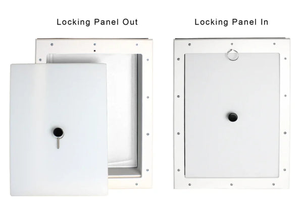 RANGER Pet Door for Doors White Frame White Flap Large DM-L-WHTWHT