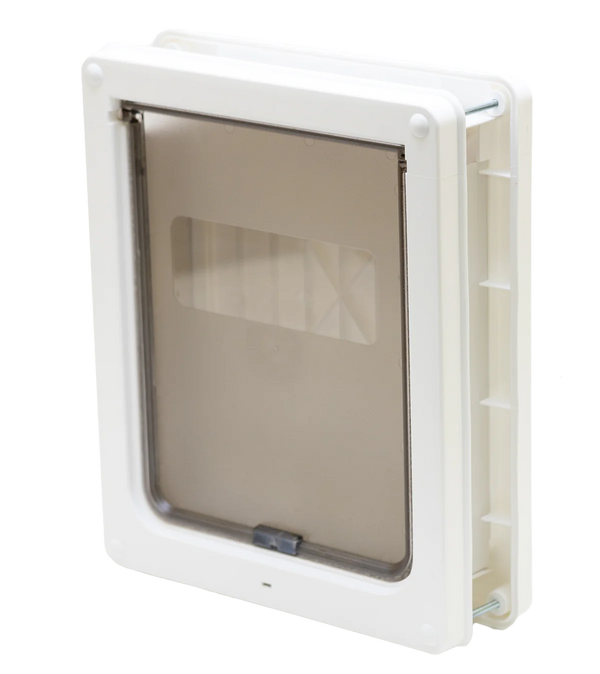 Closer Pets Medium Door Fitting Dog Door White CP215W