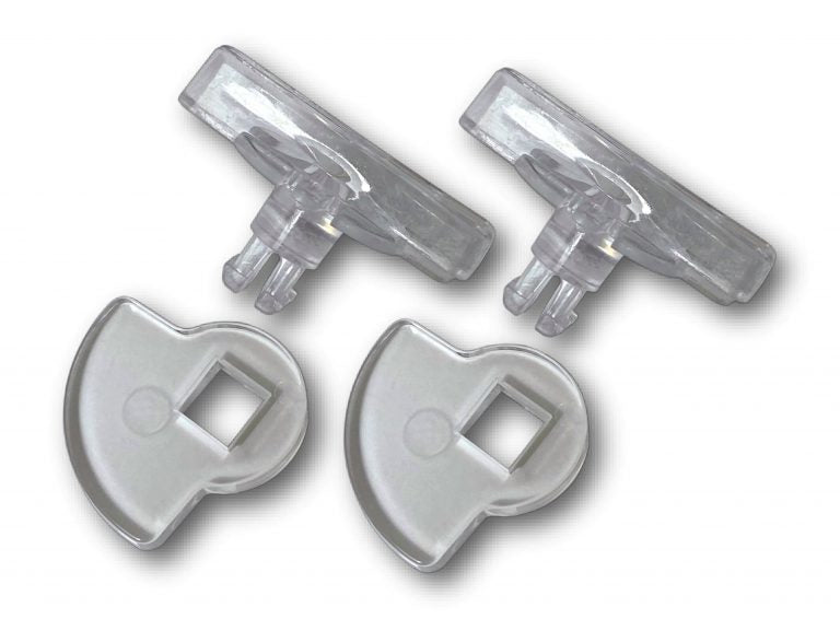 Pet-Tek Maxi Dual Glaze Glass fitting Locking Dial Set Clear G-LDSDDC