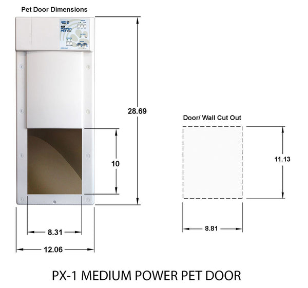 High Tech Pet WiFi Controlled Power Pet Door Medium PX1-WiFi