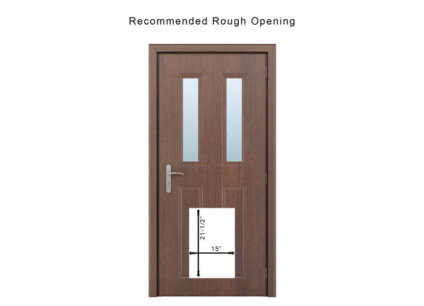 RANGER Pet Door for Doors Black Frame Grey Flap Large DM-L-BLKGRY