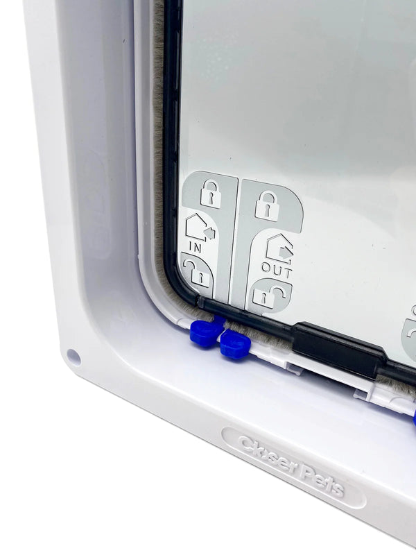 Closer Pets Large Cat / Small Dog Door fitting Pet Flap White CP221W