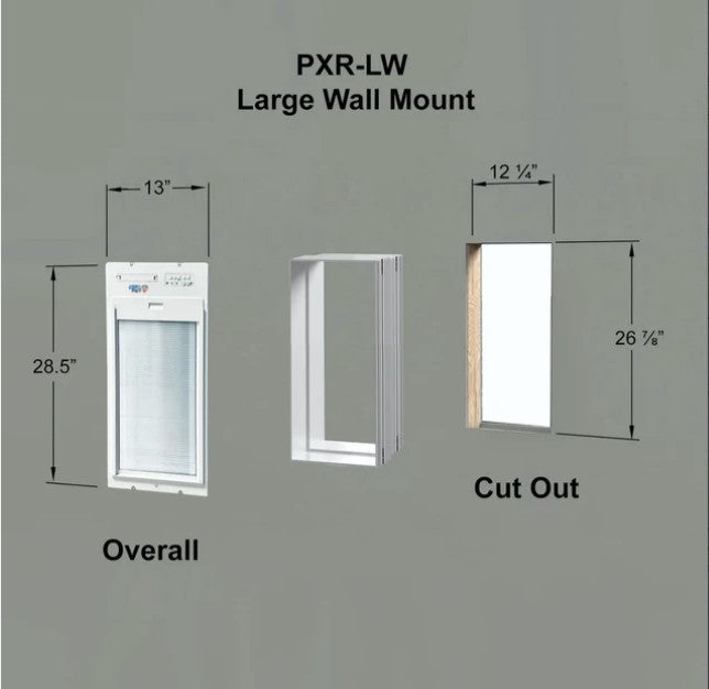 High Tech Roll Up Pet Door Large Aluminium Tunnels for Wall installations x3