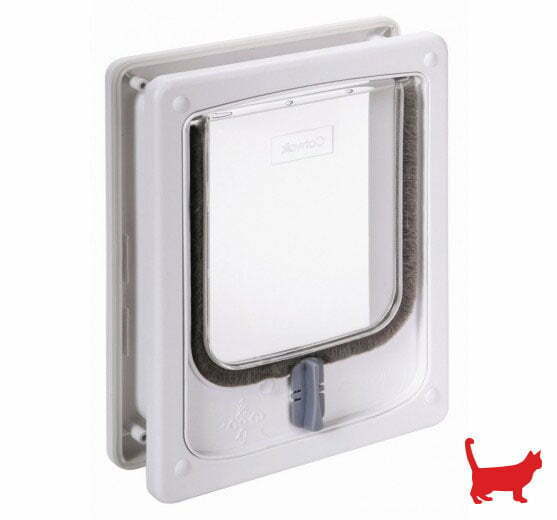 Pet-Tek Door Fitting Cat Flap White W-CDTW