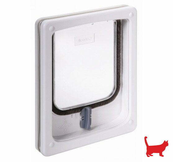 Pet-Tek Thin Panel Cat Flap White W-CDW