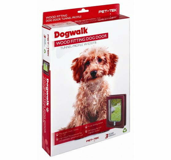 Pet-Tek Large Cat/ Small Dog Door Fitting Pet flap Brown W-SDDTB