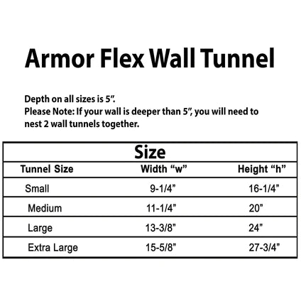 High Tech Pet Armor Flex Aluminium Wall Tunnel Small AW1-S